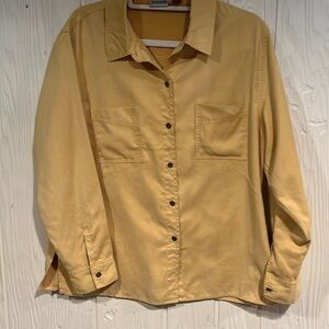 CHICOS BLOUSE OR JACKET MUSTARD YELLOW SIZE 2 (Large)